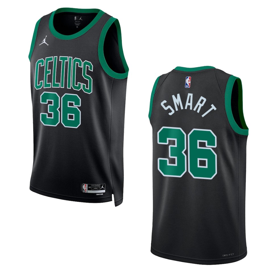 Men's Boston Celtics Marcus Smart #36 2022-23 Green Statement Edition Swingman Jersey 2401LLLV